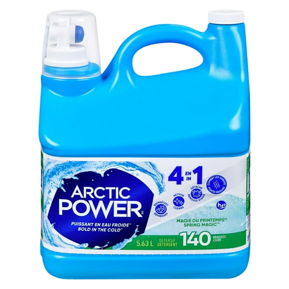 Détergent Liquide Arctic Power Magie du Printemps Eau Froide 5.63L - 140 brassées Détergent Arctic Power 140 br.