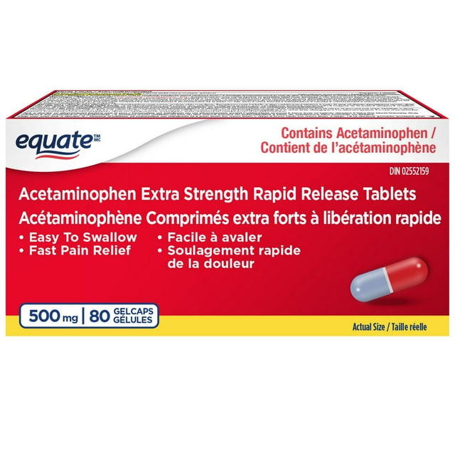 Equate Acetaminophen Extra Strength Rapid Release Tablets