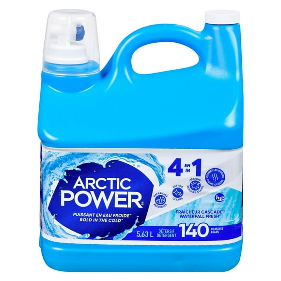 Détersif biodégradable Fraîcheur cascade d'Arctic Power pour eau froide 5,63 l