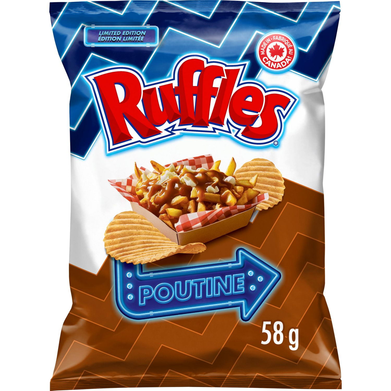 Ruffles Poutine Flavoured Potato Chips