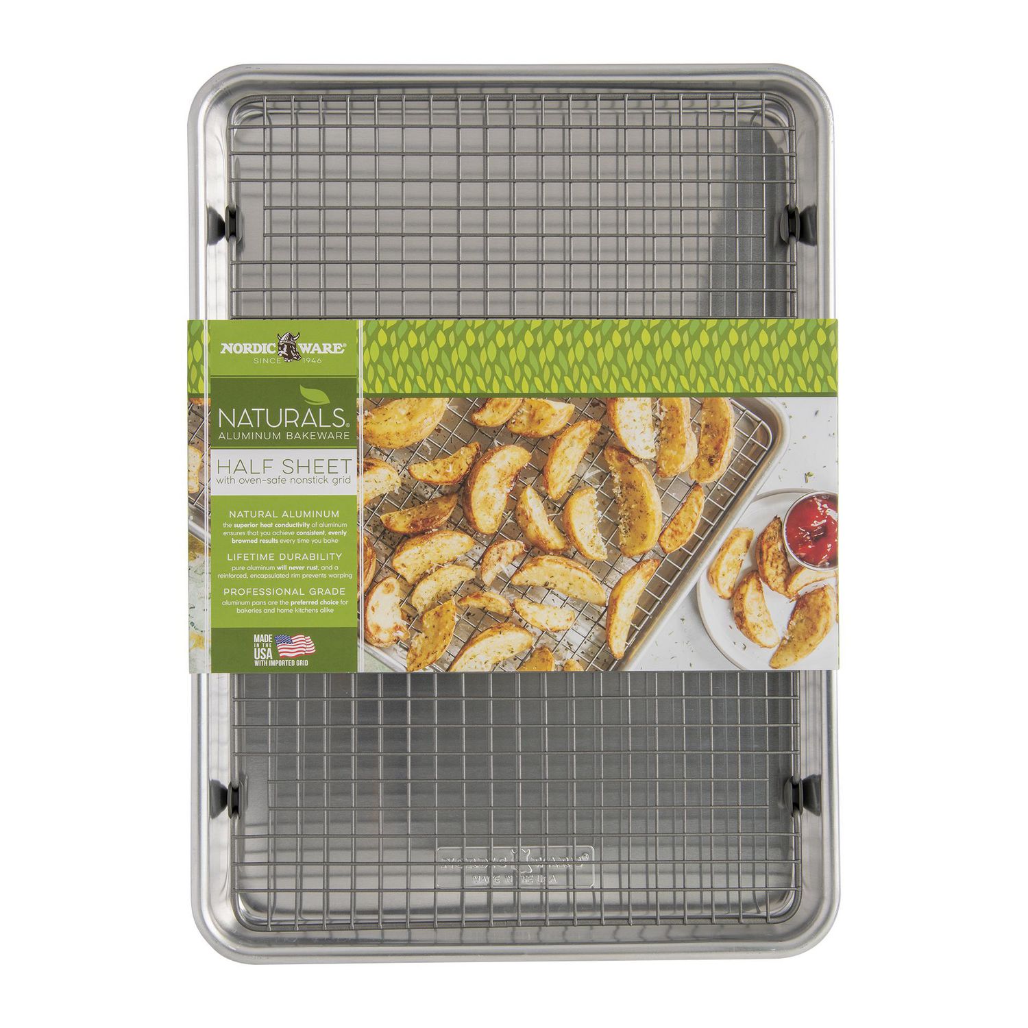 Naturals® Half Sheet with Oven-Safe Nonstick Grid, Aluminum Baking Sheet
