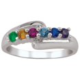 thumbnail image 2 of 14 K Gold Traditional Family Ring with Synthetic Stones, 2 of 2