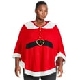 thumbnail image 1 of George Plus Women's Christmas Poncho Sweater, 1 of 6
