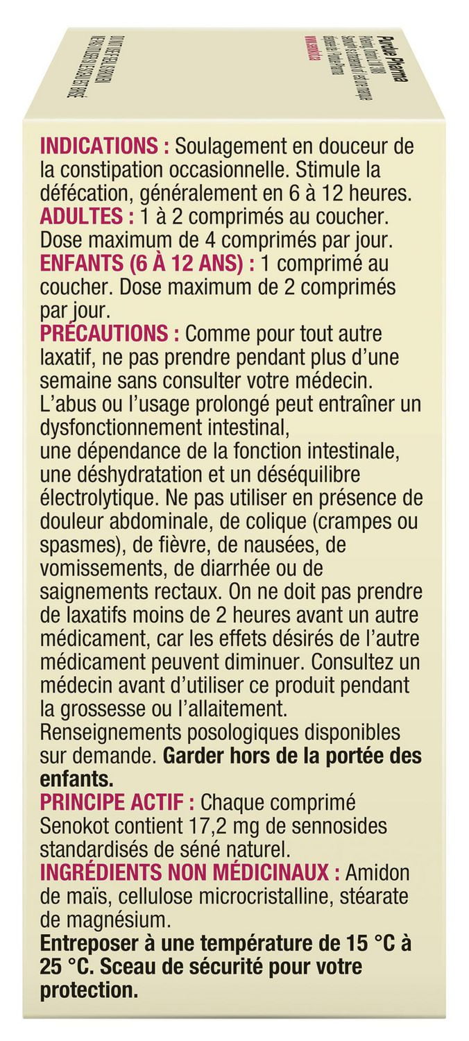 Senokot Extra Strength Sennosides 60 Tablets