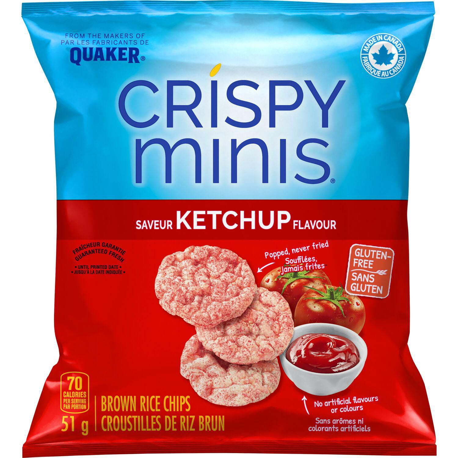 Quaker Crispy Minis Croustilles de Riz Ketchup