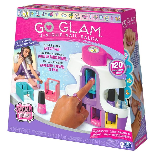 Cool Maker, GO GLAM U-nique Nail Salon, Salon de manucure avec machine à  ongles transportable, 5 cartouches de motifs et sèche-ongles, kit de  manucure, jouets pour enfants à partir de 8 ans