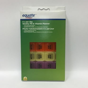 Equate Weekly Pill & Vitamin Planner, Box
