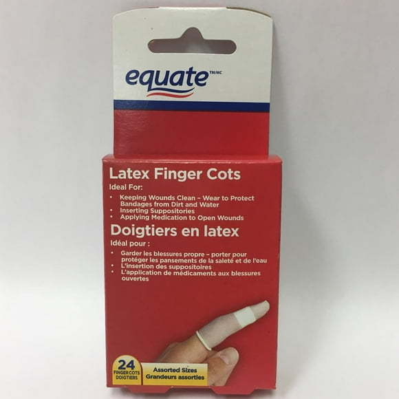 Equate Latex Finger Cots, Regular, 24 Count
