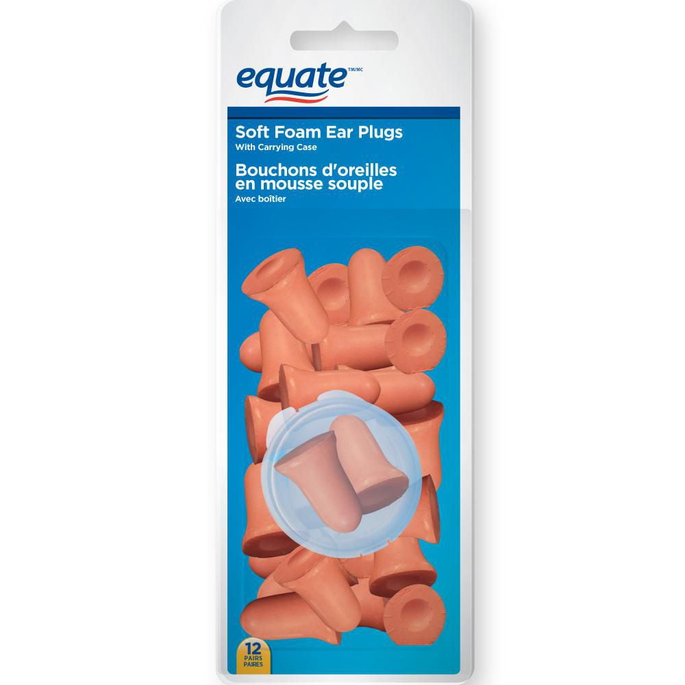 Equate Soft Foam Ear Plugs, 12 pairs 