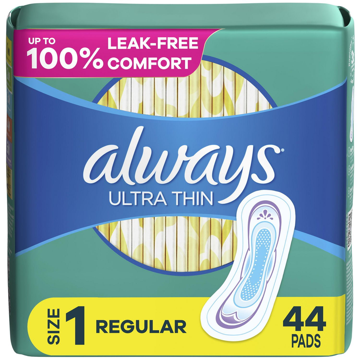Always Ultra Thin 44-Count Unscented Menstrual Pad with Wings