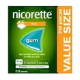 thumbnail image 1 of Nicorette Fresh Fruit Gum, 2 mg, Quit Smoking, Nicotine Gum, Smoking Cessation Aid, NRT, Reduce Cravings, 210 pieces, 1 of 9