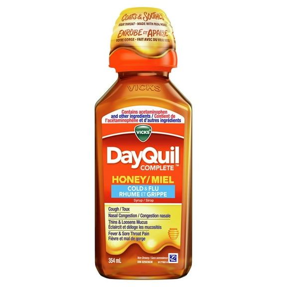 DayQuil COMPLETE Cold and Flu Medicine, Honey Flavour