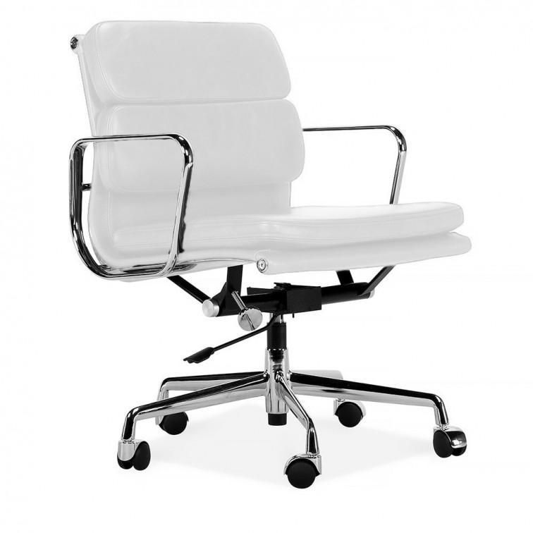Nicer Furniture Eames Style Padded, Eames Style Office Chair White