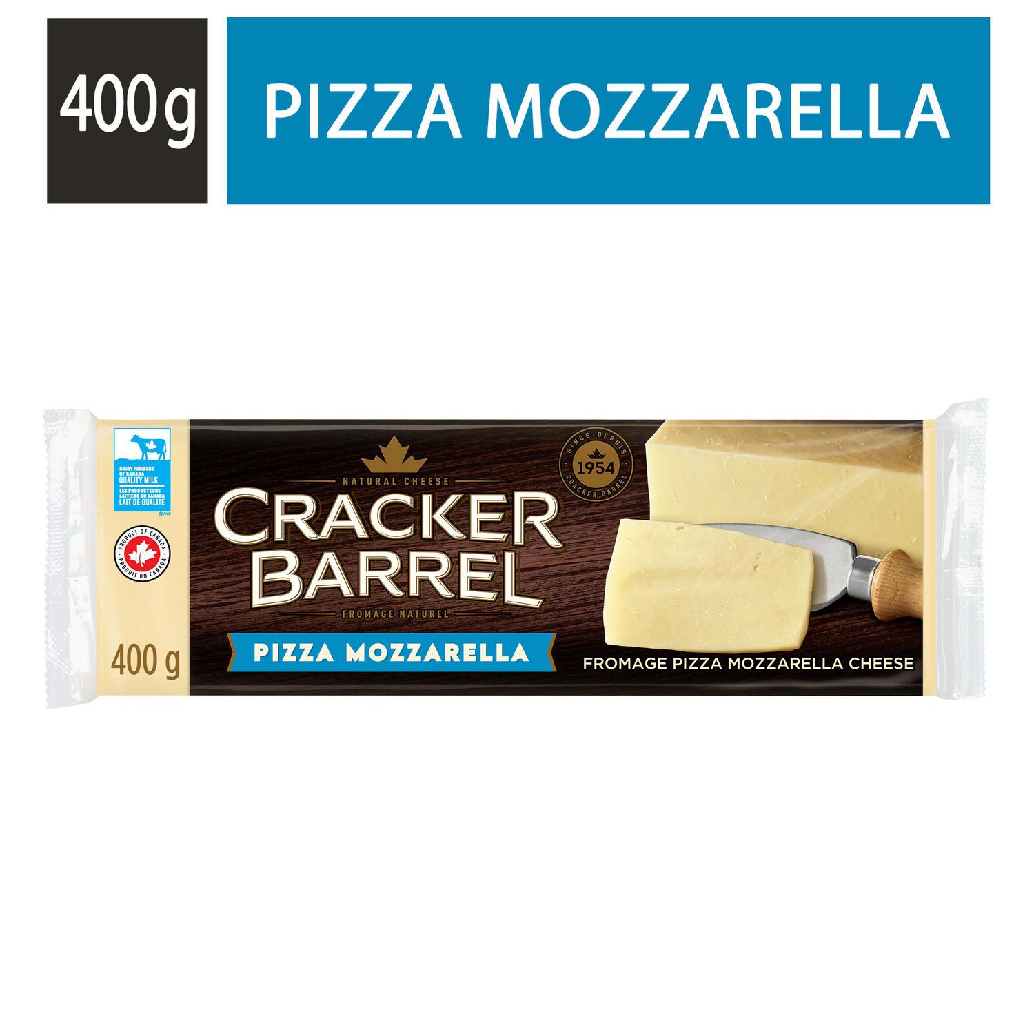 Cracker Barrel Cheese Pizza Mozzarella, 400g