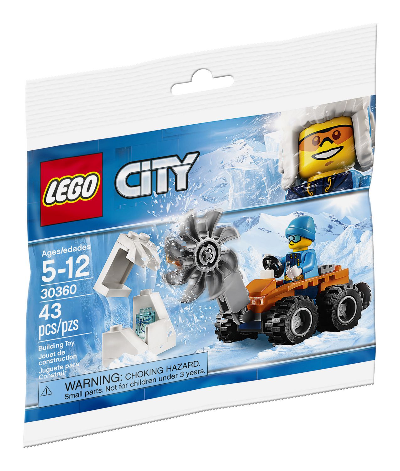 LEGO® City 60385 La Pelleteuse de Chantier, Jouet Engin de Chantier,  Garçons et Filles 5 Ans blanc - Lego