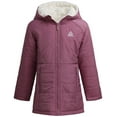 thumbnail image 1 of Reebok Girls' Long Stretch Reversible Puffer Coat, 1 of 9