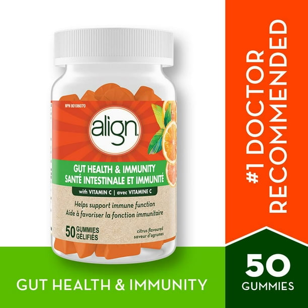 Align Gut Health And Immunity Support Reviews Align Gut Health & Immunity Prebiotic + Probiotic Gummies, citrus