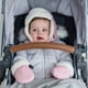 Juddlies - Collection On the Go - Ensemble bonnet et mitaines d'hiver pour bébé, nourrisson et nouveau-né- Rose à chevrons – image 5 sur 7
