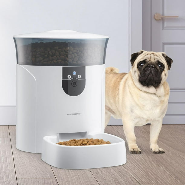 Merkury Innovations 7L Smart Wi-Fi Pet Feeder + Camera, Smart Wi-Fi Pet ...