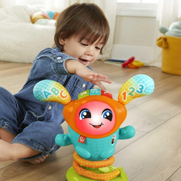 la Manette de jeu et d'apprentissage, jouet interactif musical et lumineux  pour bébé, avec modes apprentissage et jeu, 6 mois et plus