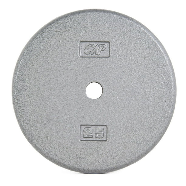 CAP Barbell Plaque de poids standard en fonte, 50 lb, gris