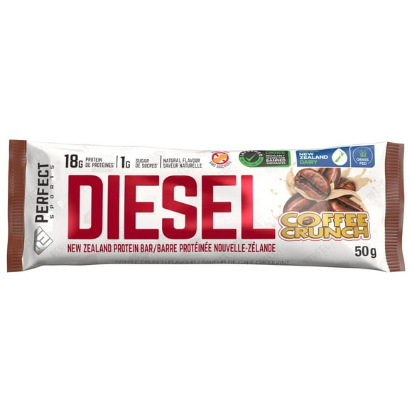 PERFECT SPORTS, DIESEL New Zealand Protein Bar, Coffee Crunch, 50g