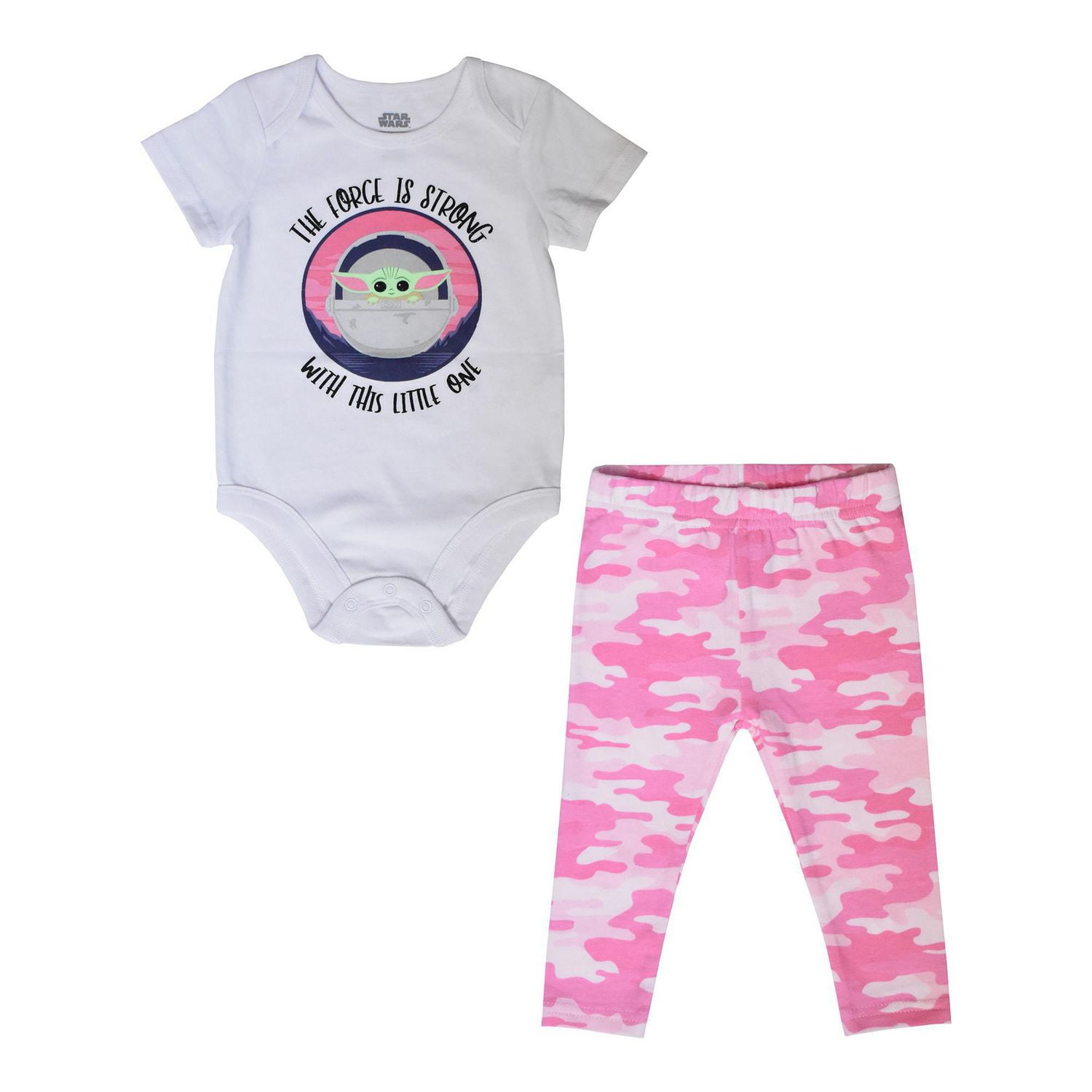 Disney  Infant Girls Star Wars  bodysuit legging set