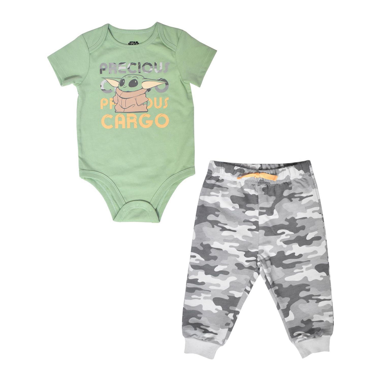 Disney  Infant Boys Star Wars  bodysuit jogger set
