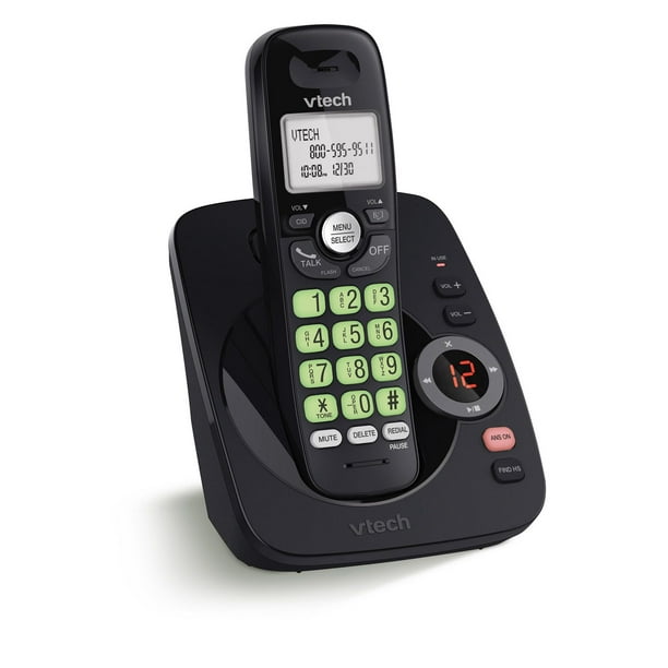 Système de téléphone sans fil et répondeur DECT 6.0 CS6124-11 de VTech -  Noir