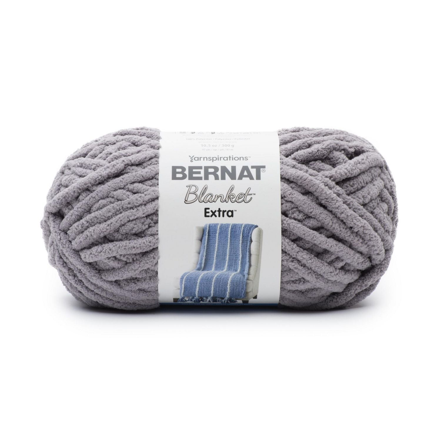 Bernat Blanket Extra Yarn, (300g/10.5oz), Vapour Grey Walmart Canada