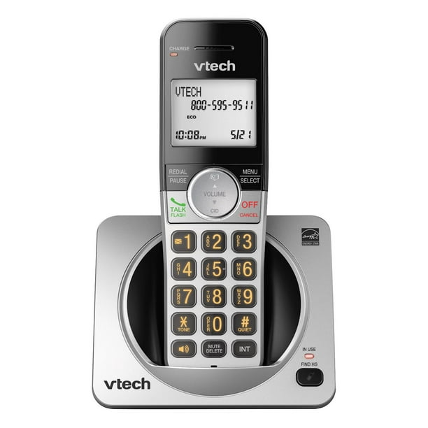 VTech - 2 combinés sans fil avec afficheur/afficheur d'appel en attente.  Colour: grey, Fr