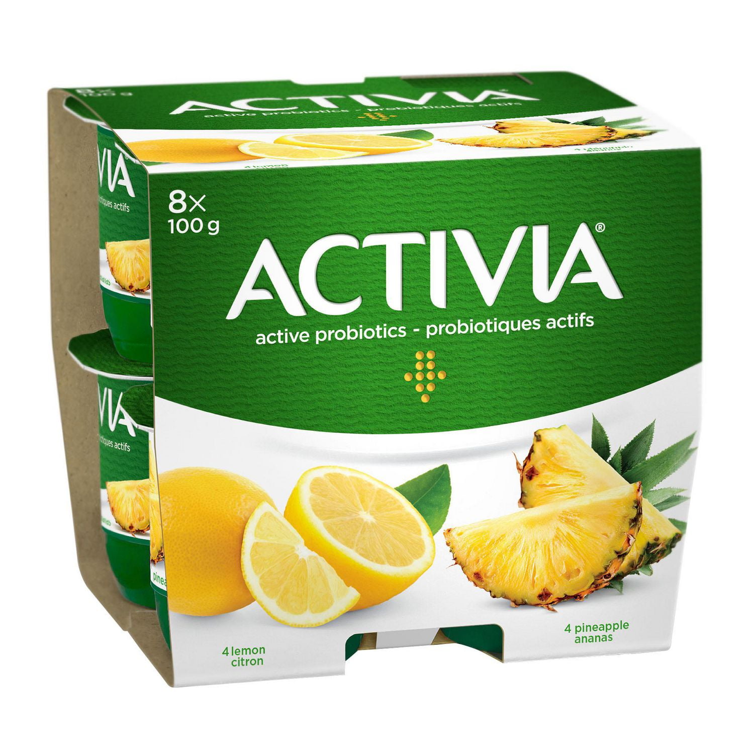 Activia Yogurt with Probiotics, Lemon Pineapple Flavour, 100g (Pack of