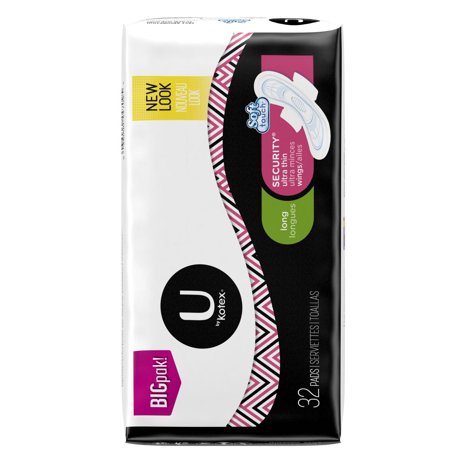 U By Kotex Security Ultra Thin Pads With Wings Long Unscented