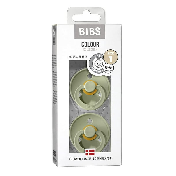 BIBS Pacifiers, 2-Pack, Sage Colour