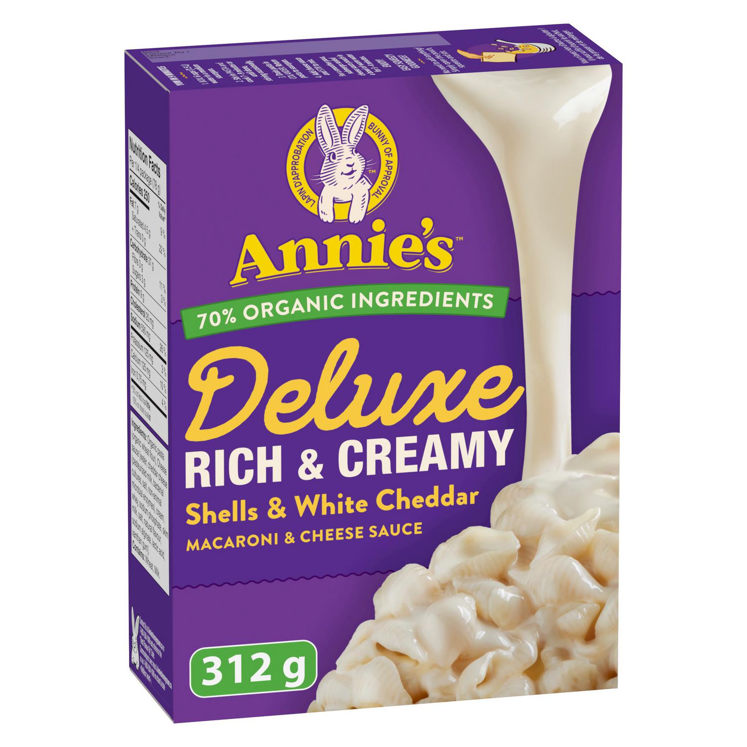 Annies Homegrown Deluxe Rich And Creamy Mac And Cheese White Cheddar 