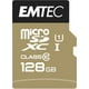 Carte à mémoire SD + adaptateur CL10 U1 d'Emtec de 128 Go de la collection d'or EMTEC MSD U1 128Go – image 5 sur 5