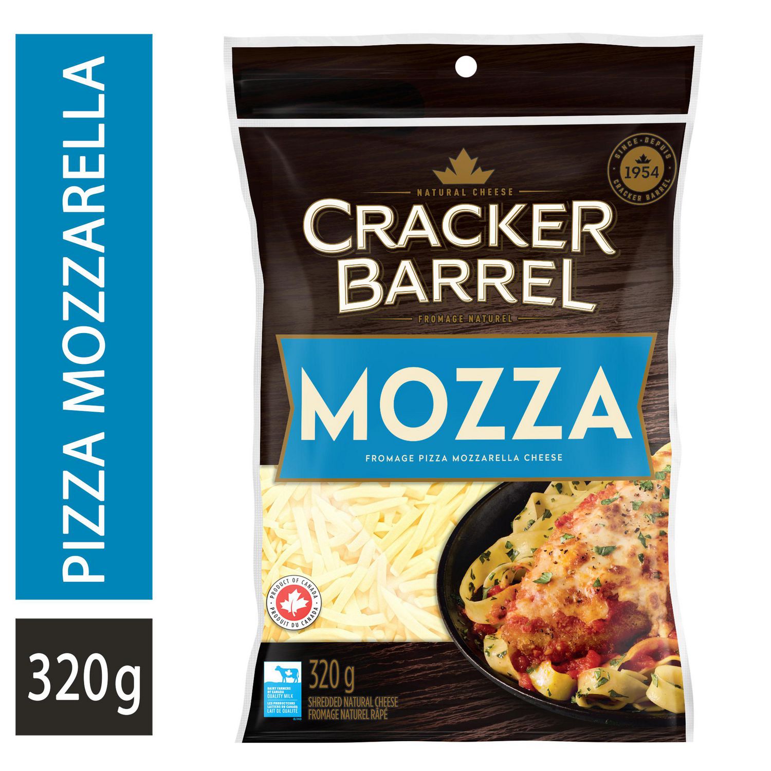 Cracker Barrel Mozzarella Shredded Cheese, 320g