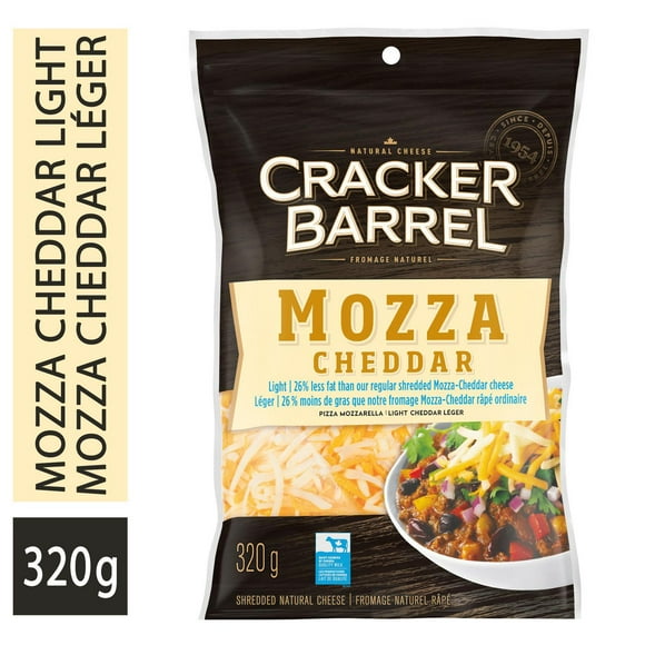 Cracker Barrel Mozzarella Shredded Cheese - Light, 320g