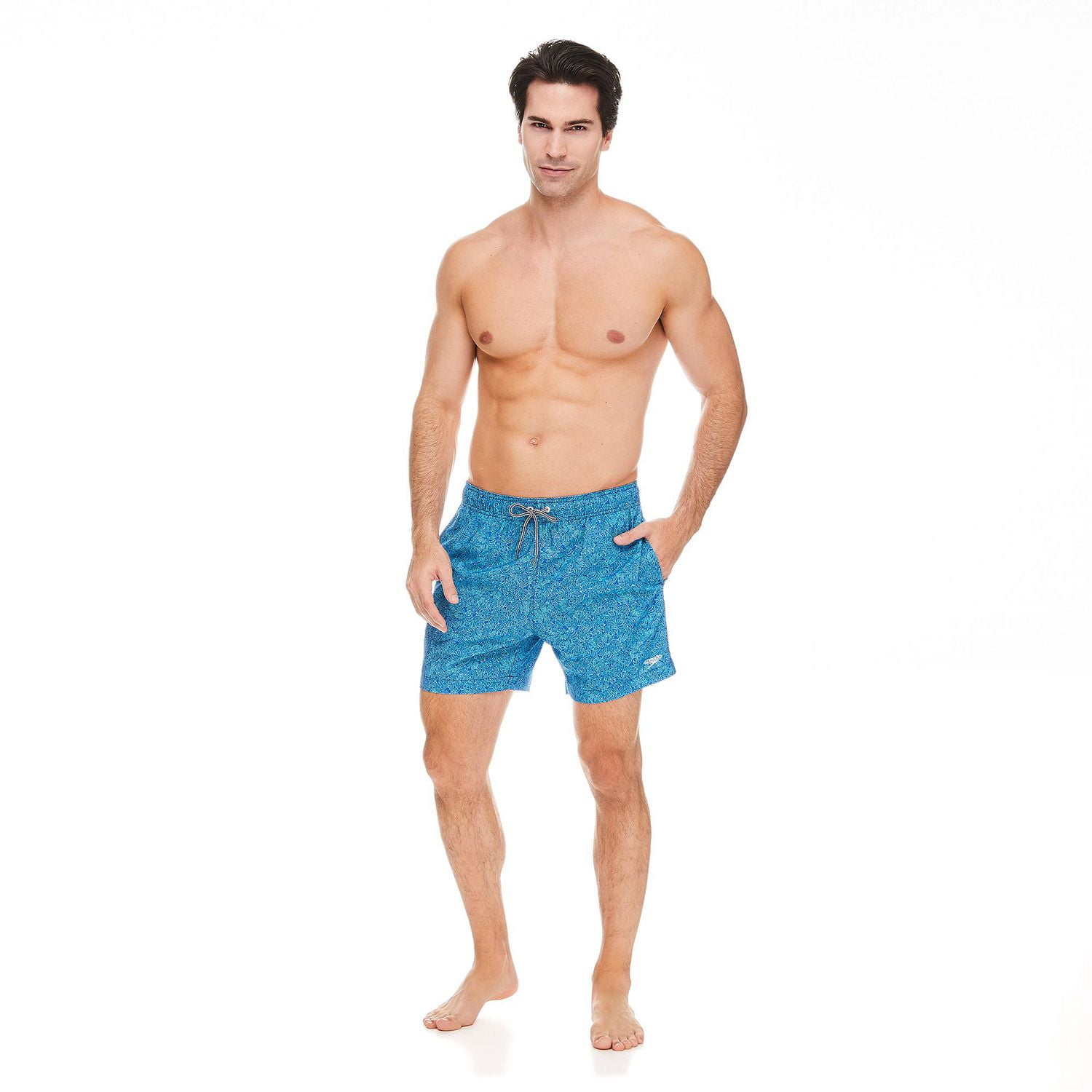 Short de volley 16 po avec palmiers à l’allure d’empreintes digitales Speedo pour hommes