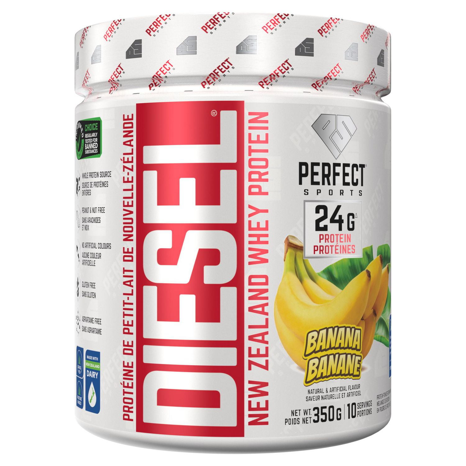 PERFECT Sports - DIESEL New Zealand Whey Protein, Banana 350g, DIESEL Whey Protein