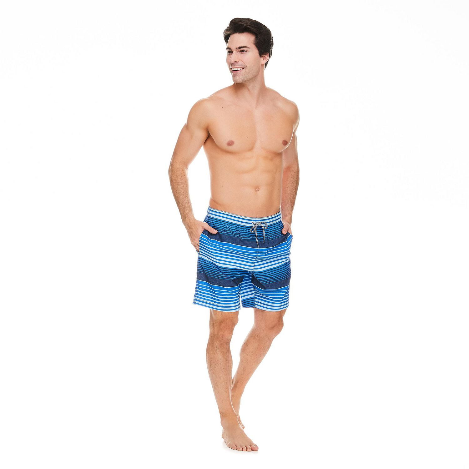 Short de volley 18 po à motif rayé Speedo pour hommes
