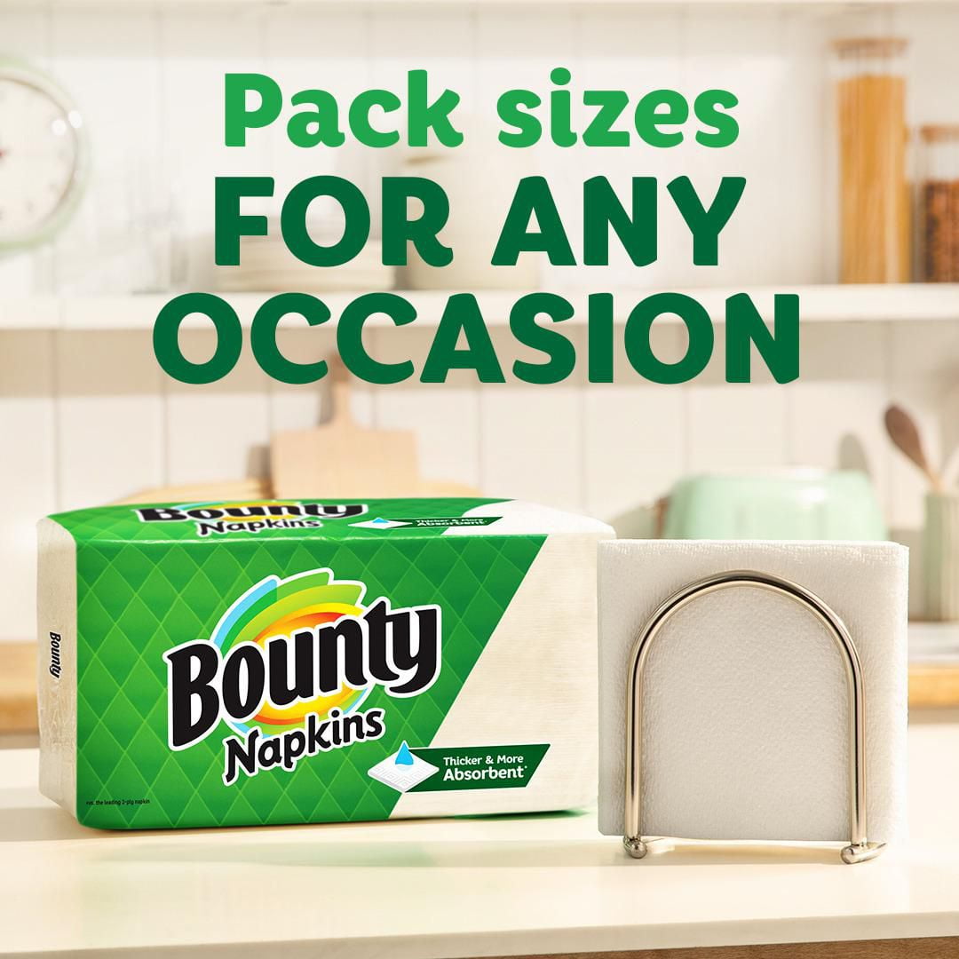 Bounty Paper Napkins, White, 200CT