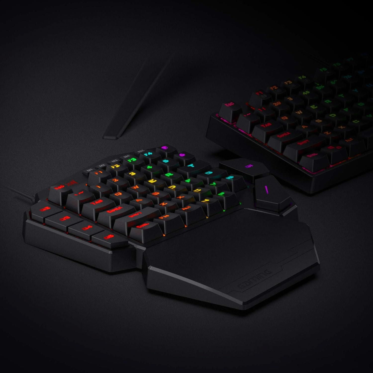 Redragon K585 DITI One-Handed RGB Mechanical Gaming Keyboard, Type