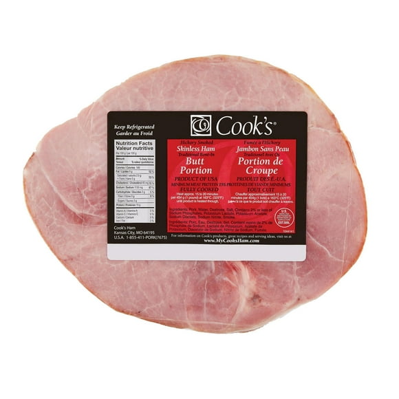 Cook's Traditional Bone-In Butt Portion Skinless Ham, 2-5kg, 3.00 - 5.00 KG