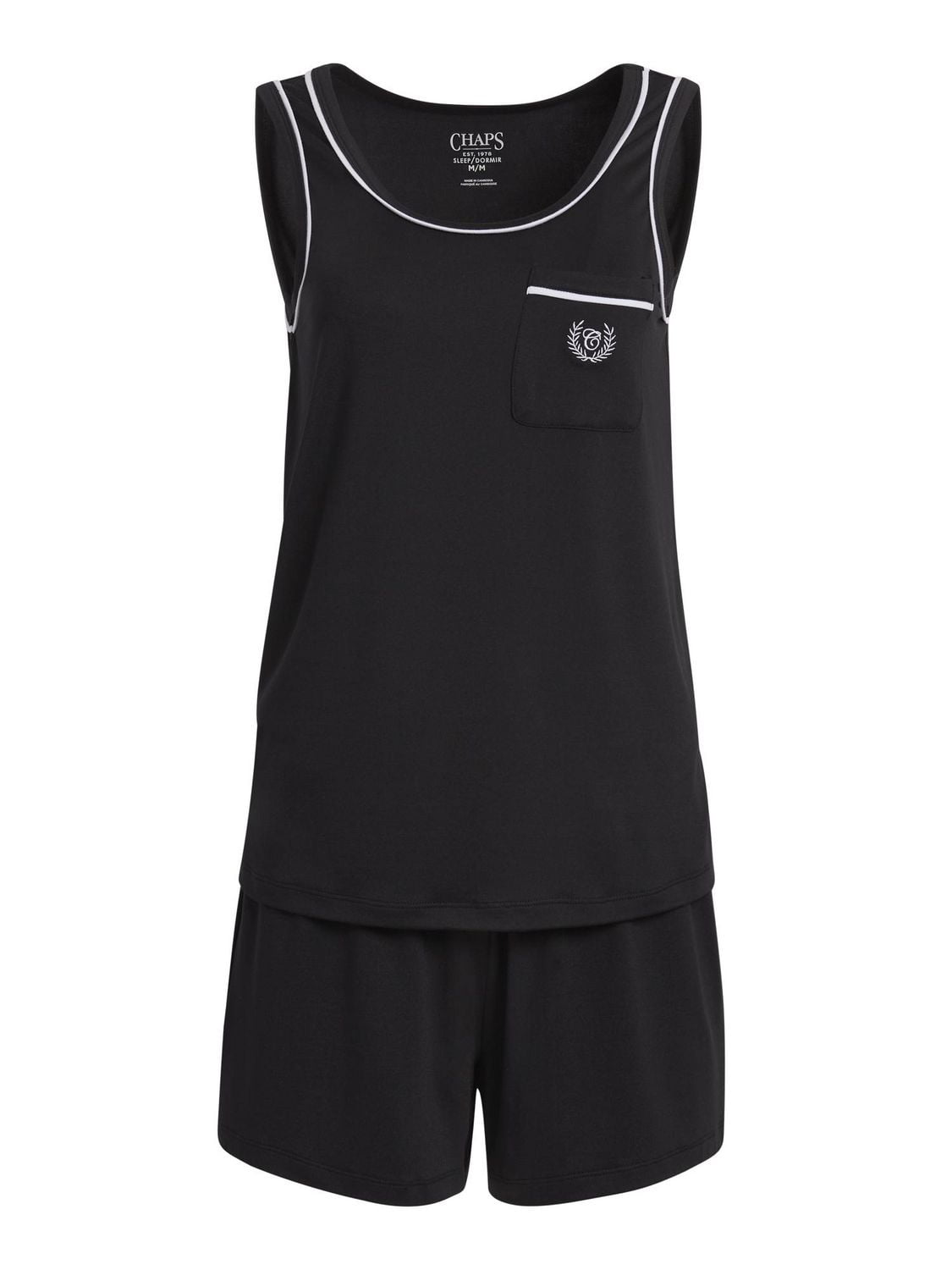 Ensemble cadeau Chaps 2 pièces de nuit pour femmes avec débardeur en tricot doux et short élastique