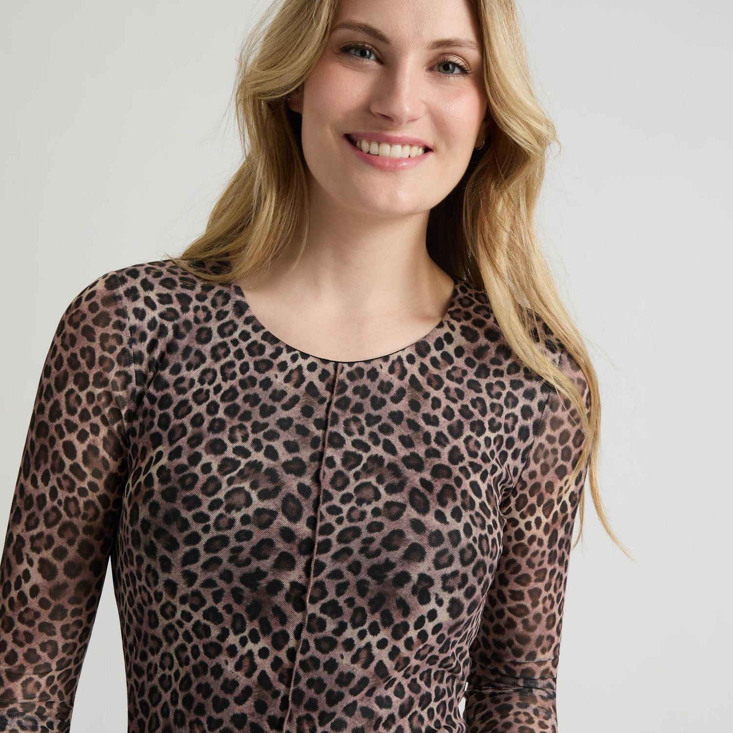 Mexx Women’s Midi Printed Mesh Bodycon Dress