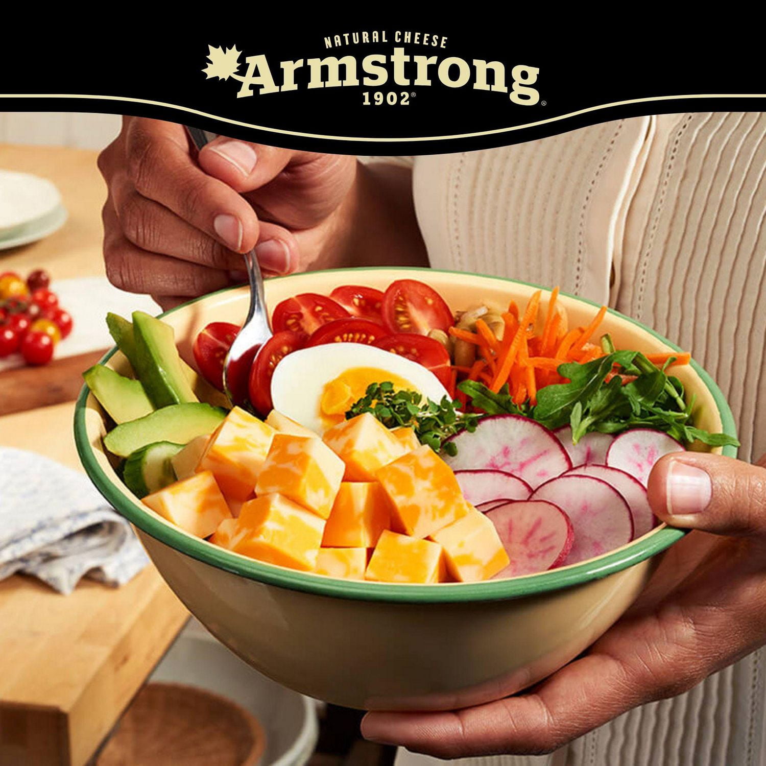 Armstrong Fromage Cheddar léger marbré 600 g