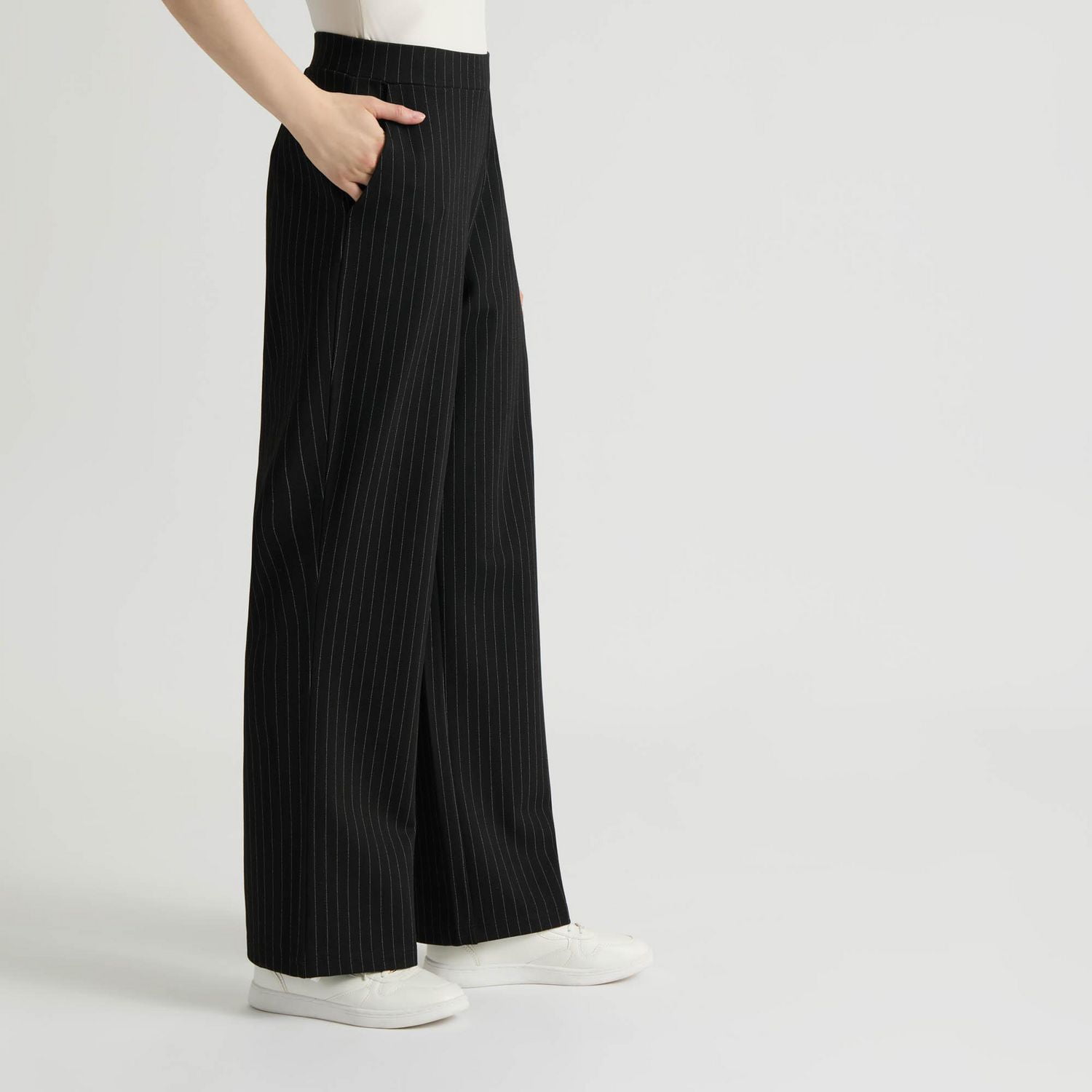 Mexx Femmes Pantalon Pinstripe à Jambes Larges XS-XXL