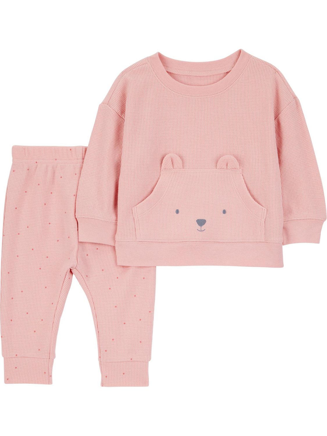 Carter's Child of Mine Baby Girls' 2 Piece Set Pink Bear, Sizes Preemie - 24 months