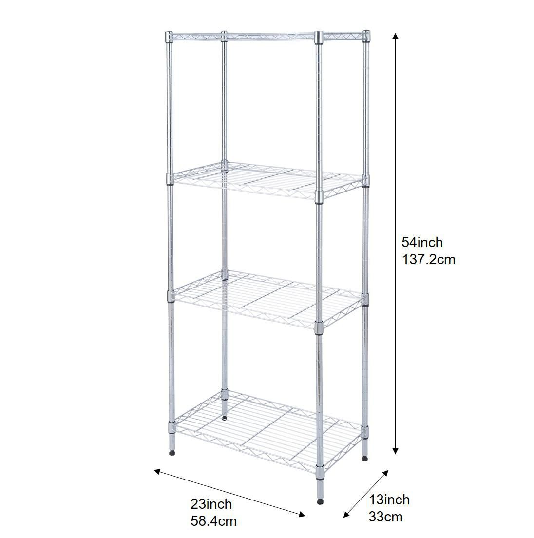 Mainstays 4-Tier Wire Shelving Unit, Metal Storage Rack